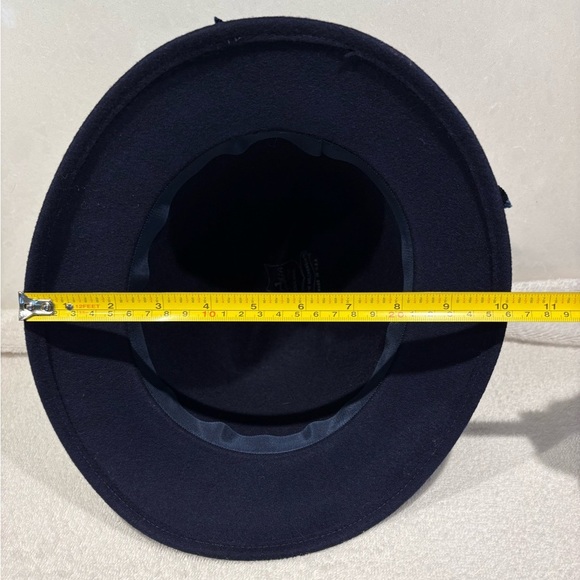 Vintage Geo. W. Bollman & CO. Doeskin Felt 100% Wool Fedora Hat - Navy Blue - Picture 9 of 9